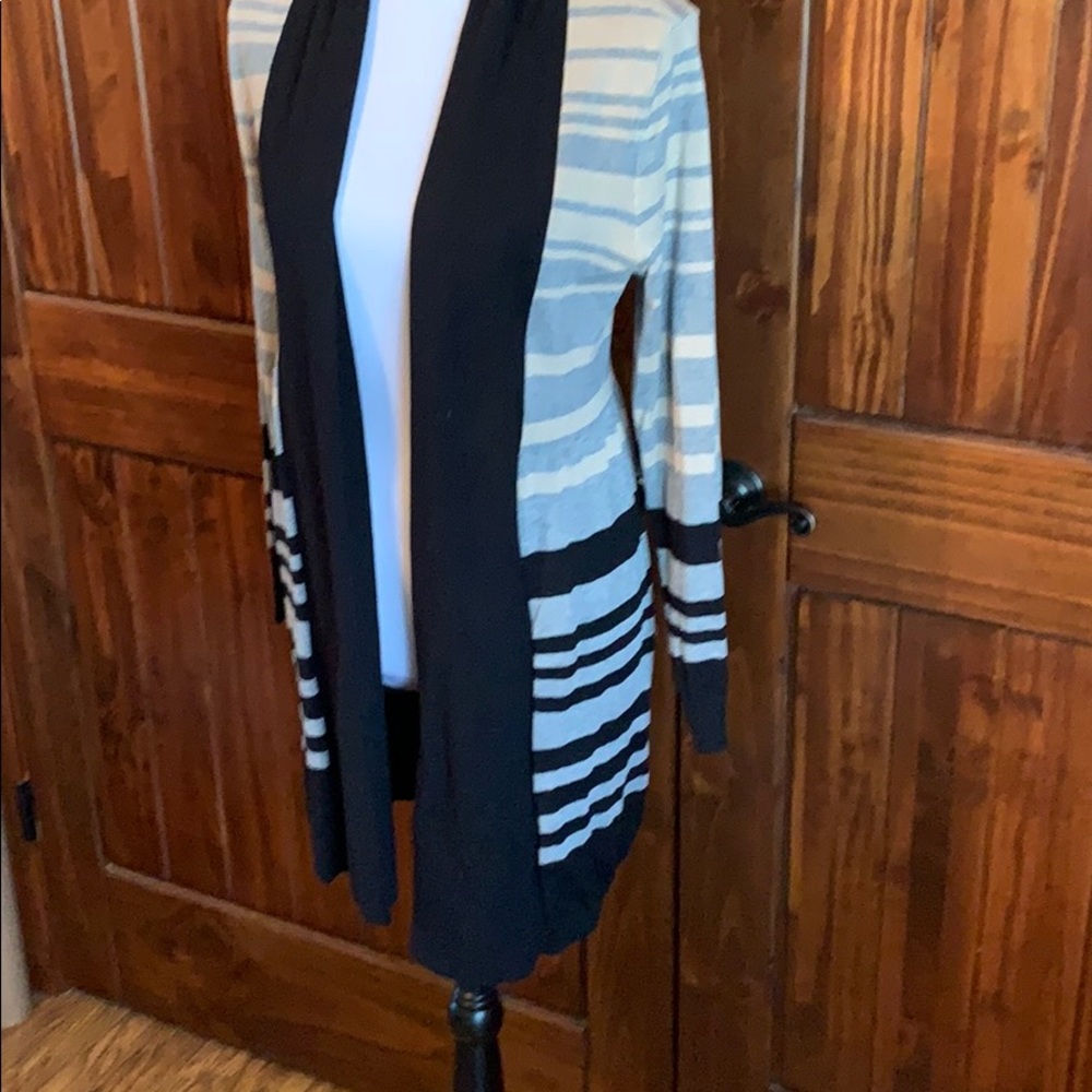 Multi colored strip cardigan- neutral shades